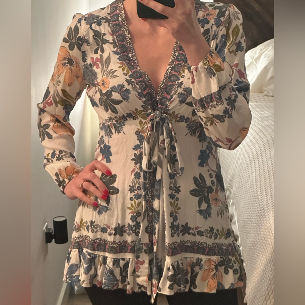 Free People | Floral Dress Top 🌺 (Size 4)